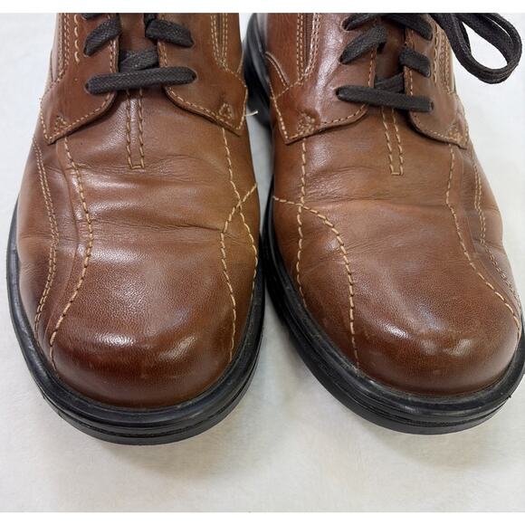 Clarks Collection Extreme Comfort Men\'s Brown Leather Shoes Size 9.5W Lace Up FS main image 4